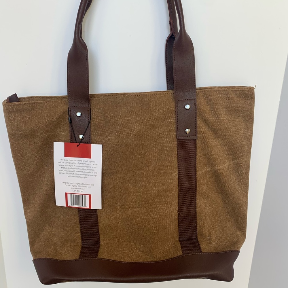 EUC Women Brown Tote Bag with Compartments